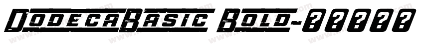 DodecaBasic Bold字体转换